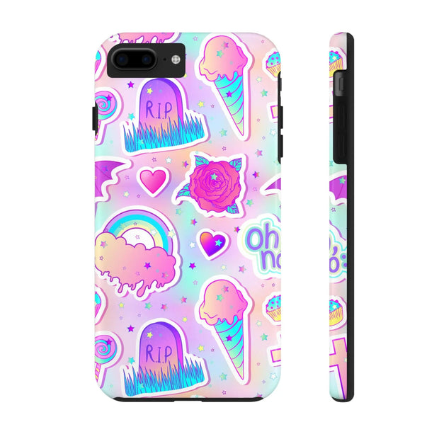 Pastel Goth Kawaii Graveyard Tough Phone Case LavenderCeleste