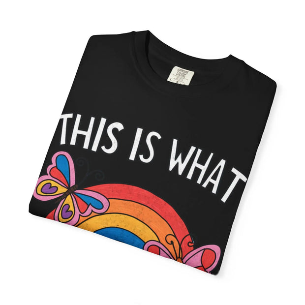 This Is What Gay Looks Like Rainbow Pride Comfort Colors Tee LavenderCeleste