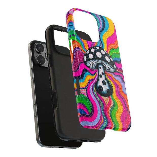 Psychedelic Rainbow Mushroom Art – Trippy Tough Case LavenderCeleste