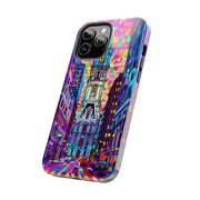 Philadelphia Pop Art Skyline Tough Phone Case LavenderCeleste