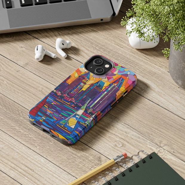 San Diego Skyline Pop Art Tough Phone Case LavenderCeleste