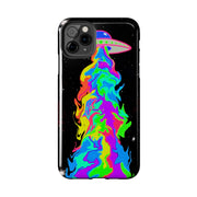 Psychedelic Neon UFO Abduction Tough Phone Case LavenderCeleste