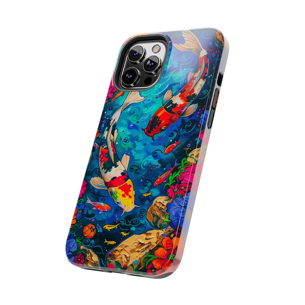 Vibrant Koi Pond Pop Art Tough Phone Case