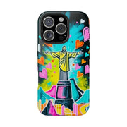 Rio de Janeiro Neon Pop Art Tough Phone Case LavenderCeleste