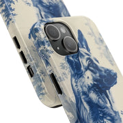 Blue Toile German Shepherd Scenic Tough Phone Case LavenderCeleste