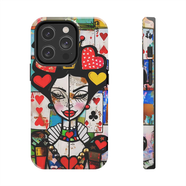 Queen of Hearts Pop Art Tough Phone Case LavenderCeleste