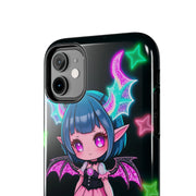 Kawaii Gothic Succubus Neon Heart Tough Phone Case