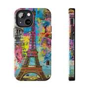 Paris Street Art Collage Tough Phone Case LavenderCeleste