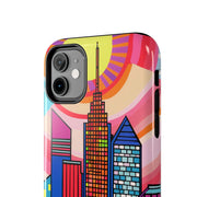 Tulsa Oklahoma Retro Pop Skyline Tough Phone Case LavenderCeleste