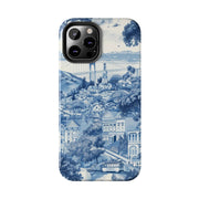 San Francisco Toile de Jouy Scenic Tough Phone Case LavenderCeleste