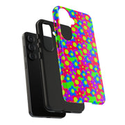 Retro Kawaii Bright Floral Pattern Tough Phone Case
