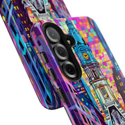 Philadelphia Pop Art Skyline Tough Phone Case LavenderCeleste