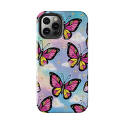 Retro Pop Art Butterfly Sky Tough Phone Case