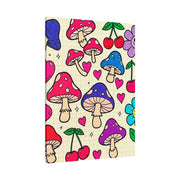 Kawaii Mushroom Cherry Flower Matte Canvas Print LavenderCeleste