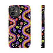 Groovy Mushroom Rainbow Tough Phone Case LavenderCeleste
