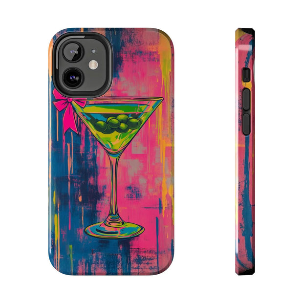 Neon Martini Pop Art Tough Phone Case Printify