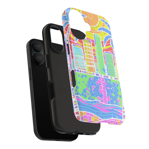 South Beach Miami Mosaic Art Tough Phone Case LavenderCeleste