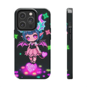 Kawaii Gothic Succubus Neon Heart Tough Phone Case