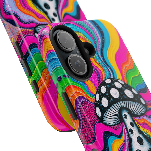 Psychedelic Rainbow Mushroom Art – Trippy Case LavenderCeleste