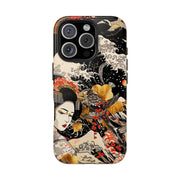 Golden Geisha Wave Japanese Art Tough Phone Case