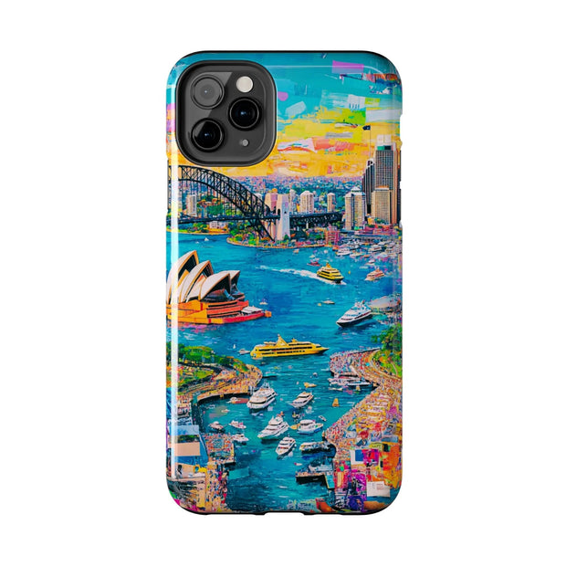 Sydney Collage Skyline Art Tough Phone Case LavenderCeleste