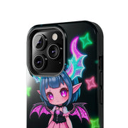 Kawaii Gothic Succubus Neon Heart Tough Phone Case