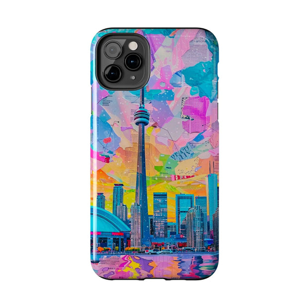 Toronto Pop Art Collage Skyline Tough Phone Case LavenderCeleste