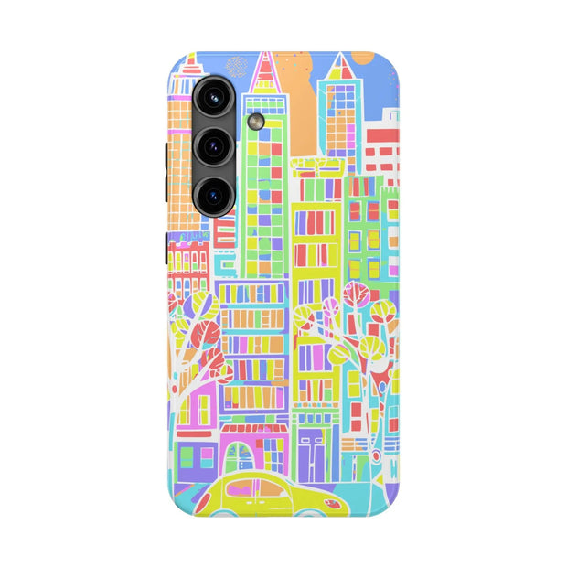 Upper East Side Pastel City Tough Phone Case LavenderCeleste