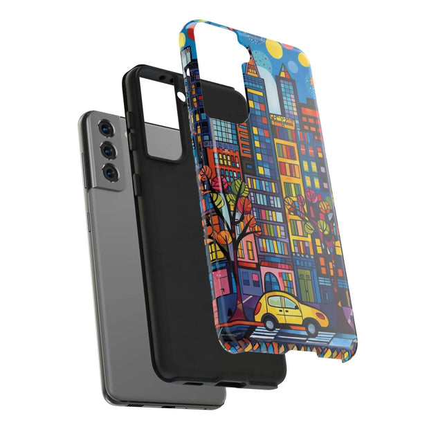 Upper Eastside NYC Pop Art Tough Phone Case LavenderCeleste