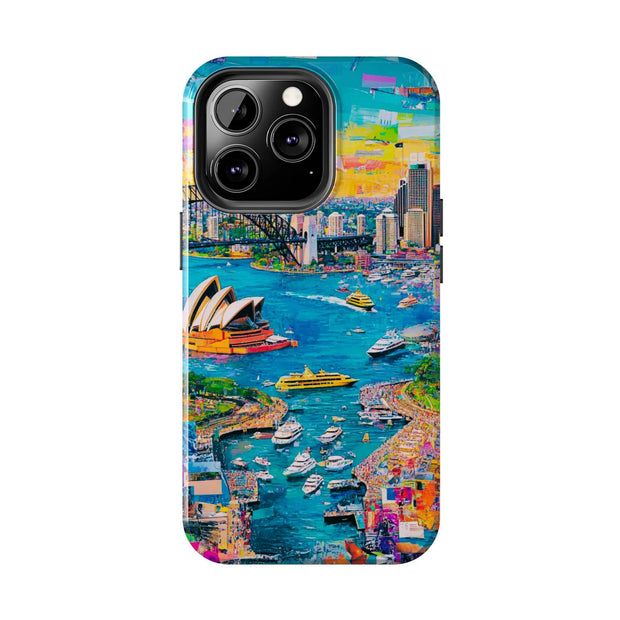 Sydney Collage Skyline Art Tough Phone Case LavenderCeleste