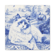 Ragdoll Toile Matte Canvas Art Print LavenderCeleste