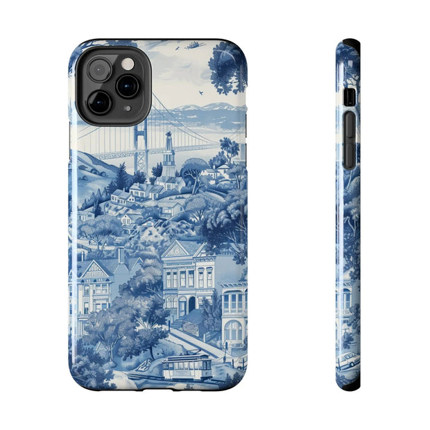 San Francisco Toile de Jouy Scenic Tough Phone Case LavenderCeleste