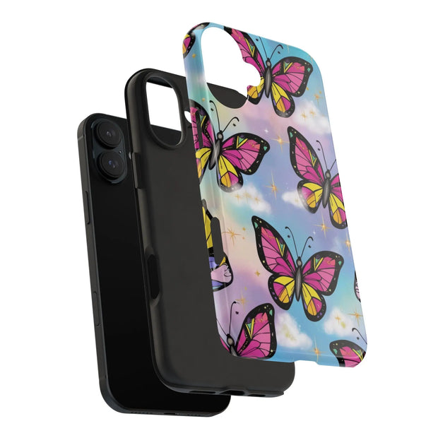 Retro Pop Art Butterfly Sky Tough Phone Case