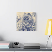 Persian Cat Canvas by Jouy Matte Canvas Art LavenderCeleste