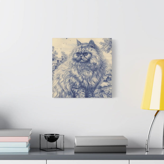 Persian Cat Canvas by Jouy Matte Canvas Art LavenderCeleste