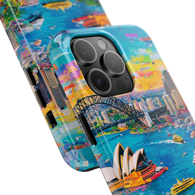 Sydney Collage Skyline Art Tough Phone Case LavenderCeleste