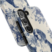 Blue Toile Beagle Country Scenic Tough Phone Case LavenderCeleste
