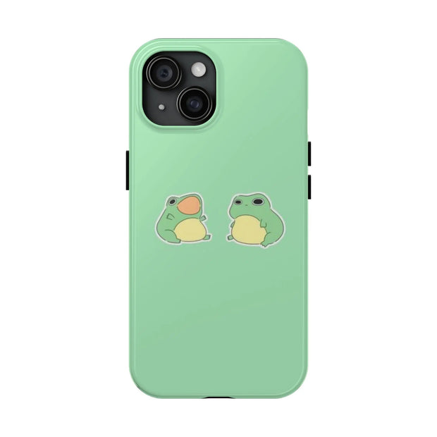 Chill Frogs on Mint Aesthetic Tough Phone Case LavenderCeleste