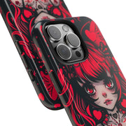 Kawaii Gothpunk Red Heart Tough Phone Case
