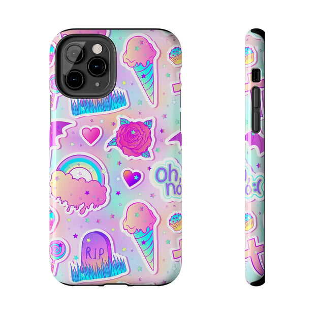 Pastel Goth Kawaii Graveyard Tough Phone Case LavenderCeleste