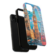 London Big Ben Collage Tough Phone Case – Vibrant City Pop Art Design