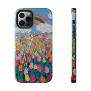 Rainbow Tulip Field Tough Phone Case LavenderCeleste