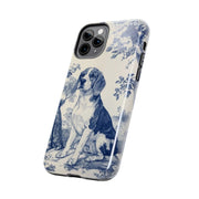 Blue Toile Beagle Country Scenic Tough Phone Case LavenderCeleste