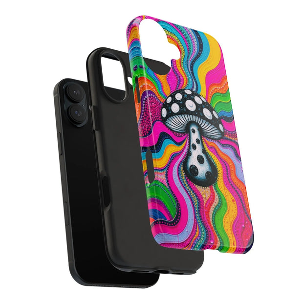 Psychedelic Rainbow Mushroom Art – Trippy Case LavenderCeleste