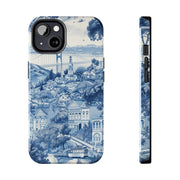 San Francisco Toile de Jouy Scenic Tough Phone Case LavenderCeleste