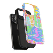 South Beach Miami Mosaic Art Tough Phone Case LavenderCeleste