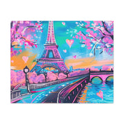 Pink Paris Eiffel Tower Dreamy Matte Canvas Art LavenderCeleste