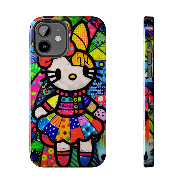 Pop Patchwork Kitty Tough Phone Case Printify