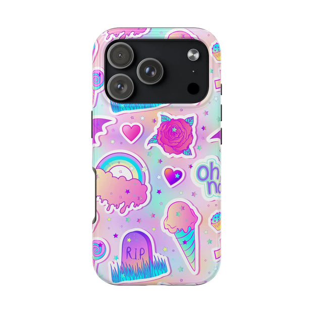 Pastel Goth Kawaii Graveyard Tough Phone Case LavenderCeleste