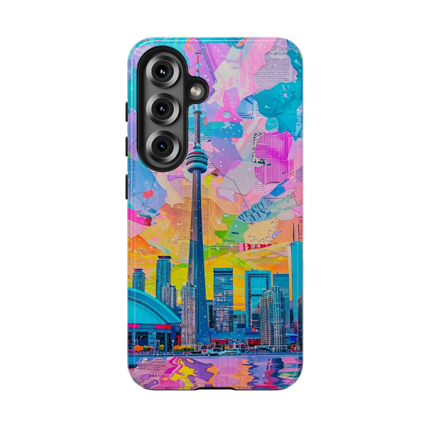Toronto Pop Art Collage Skyline Tough Phone Case LavenderCeleste